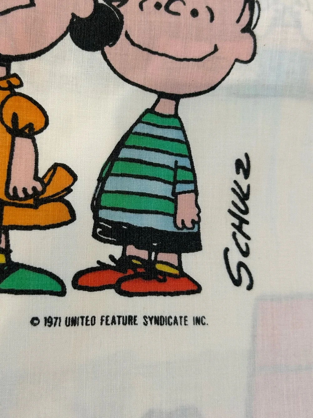 Vintage 1971 Peanuts Full Flat Sheet